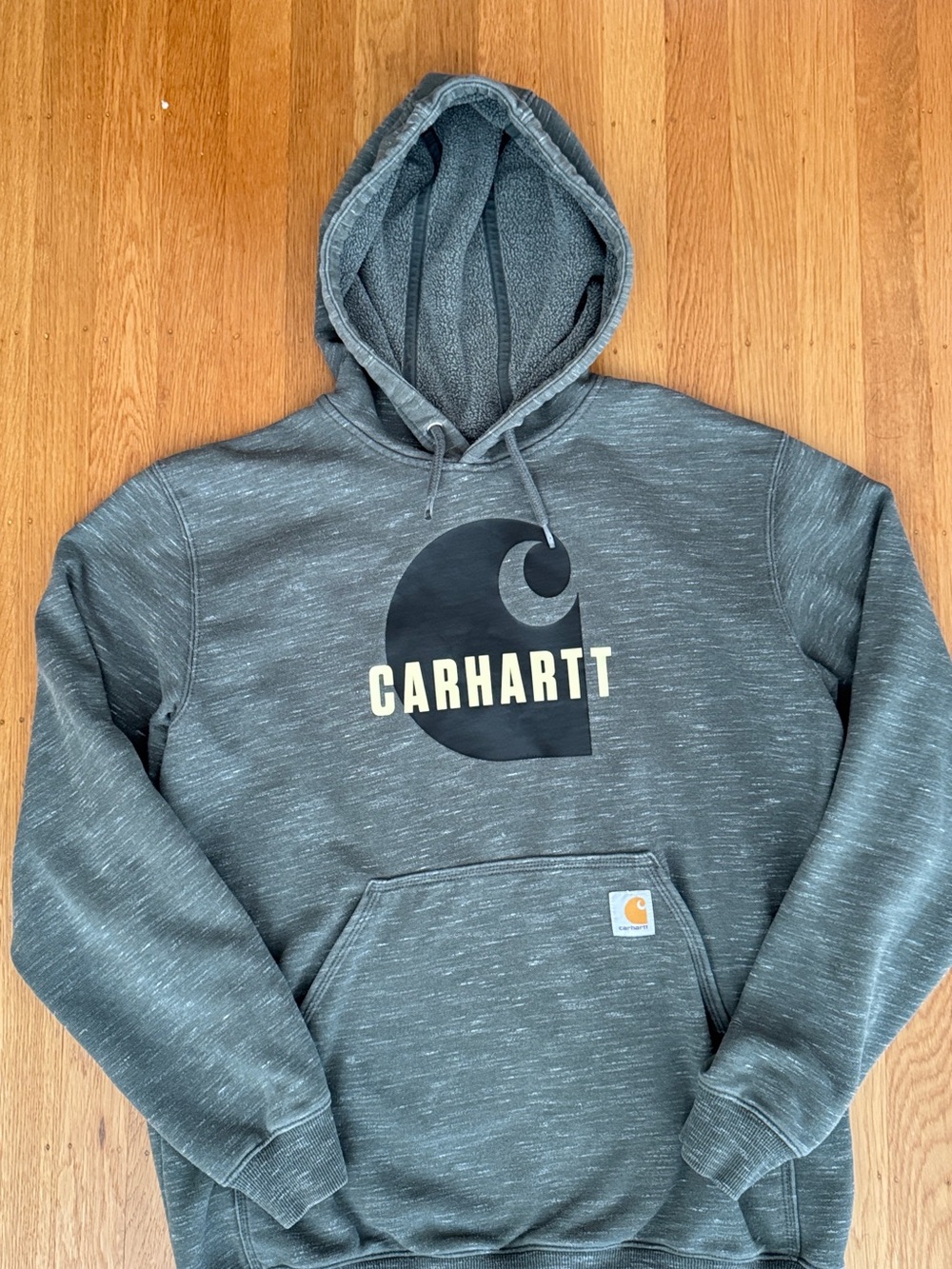 Carhartt Heather Dark Gray Logo Pullover Hoodie